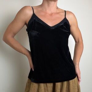 VOLCOM Velvet Black Camisole Tank Top Small Whimsigoth